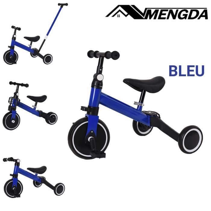 Tricycle Vélo Enfant MENGDA - Draisienne/Tricycle sans pédale - Bleu