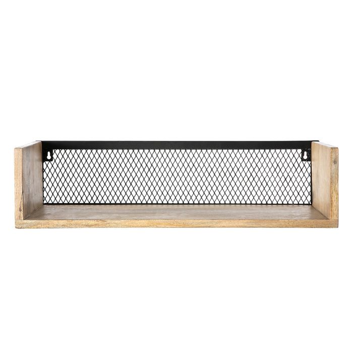 Miliboo - Étagère murale industrielle en bois manguier massif et métal noir L60 cm RACK Miliboo - Étagère murale industrielle en bois manguier massif et métal noir L60 cm RACK