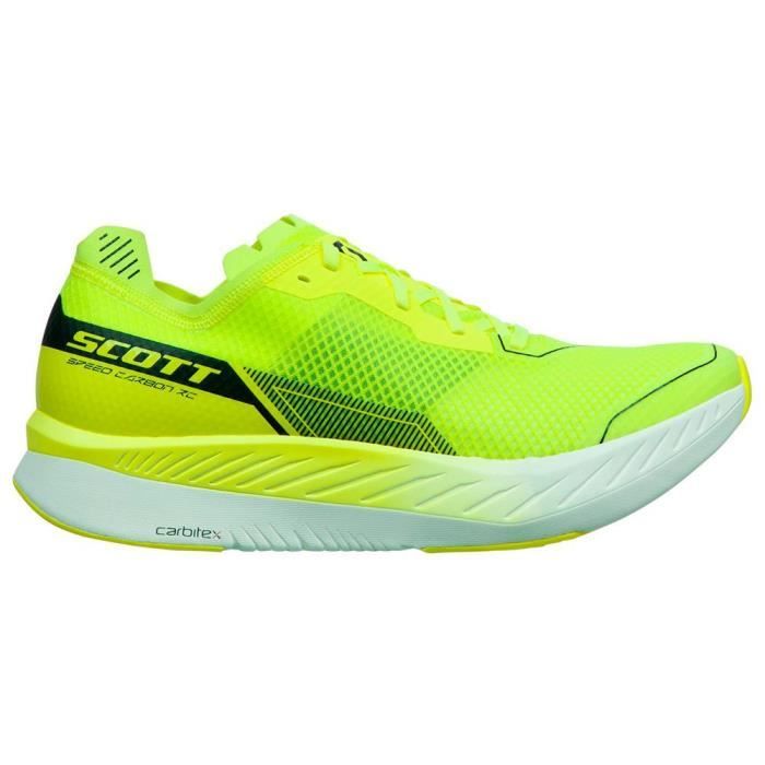 Chaussures de course sur route - SCOTT - Speed Carbon Rc - Jaune/Blanc - Drop 5 mm - Usage intensif Chaussures de course sur route - SCOTT - Speed Carbon Rc - Jaune/Blanc - Drop 5 mm - Usage intensif