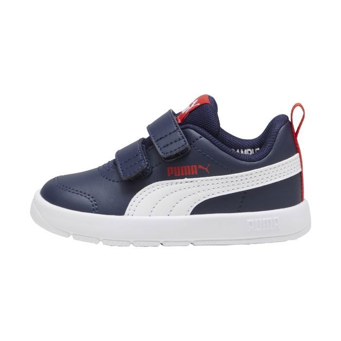 Puma Basket Basse  à Scratches Puma Courtflex V3 V inf - Puma Marine Puma Blanc Rouge