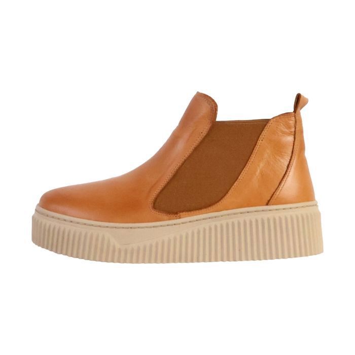 Basket Montante Cuir The Divine Factory Alénoa - Camel