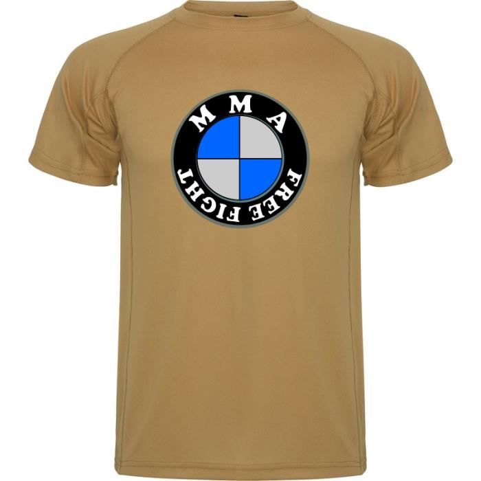 t-shirt mma free fight bmw - sable - mix martial arts - homme