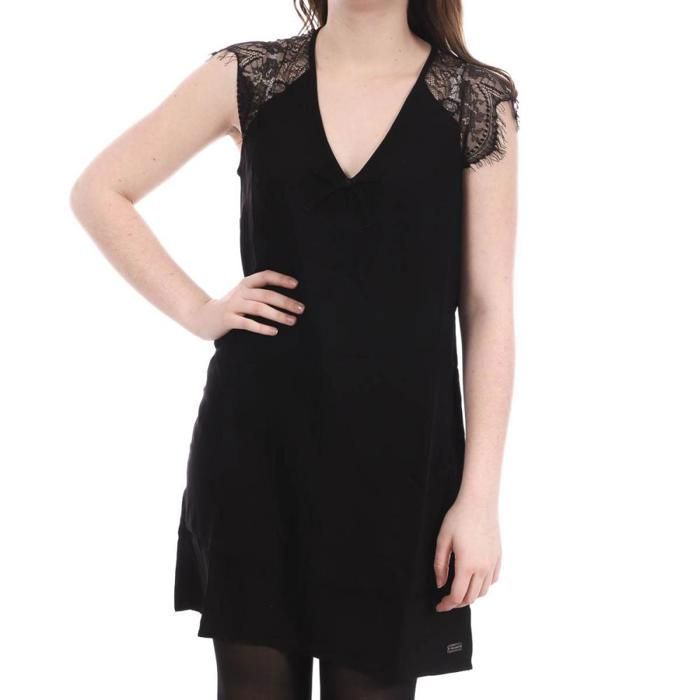 Robe Noir Dentelle Femme Teddy Smith Verana Black Cdiscount Pret A Porter
