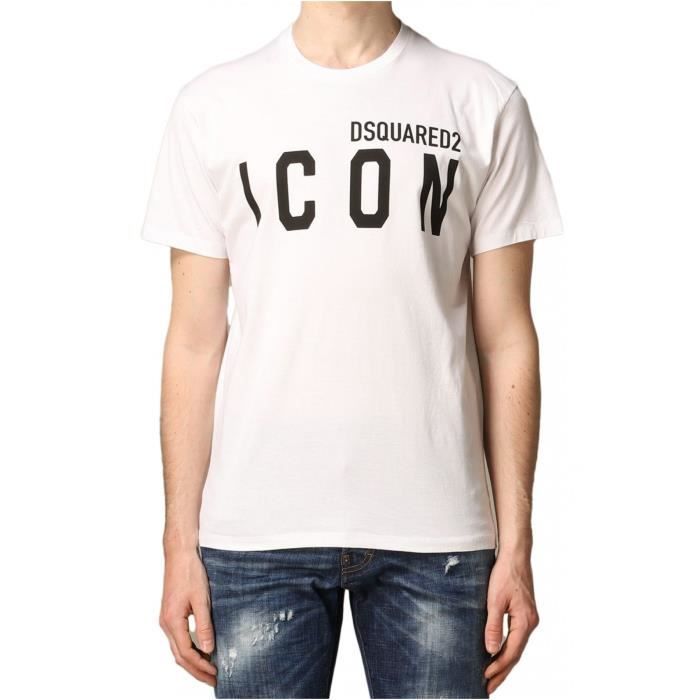 T-shirt Coton DSquared² pour homme en coloris Noir Homme Vêtements T-shirts T-shirts à manches courtes 