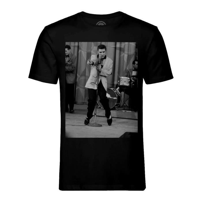 T-shirt Elvis Presley Noir Unisexe - Toutes Tailles S à 5XL, 100% Coton, Neuf Avec étiquette, Livraison Gratuite