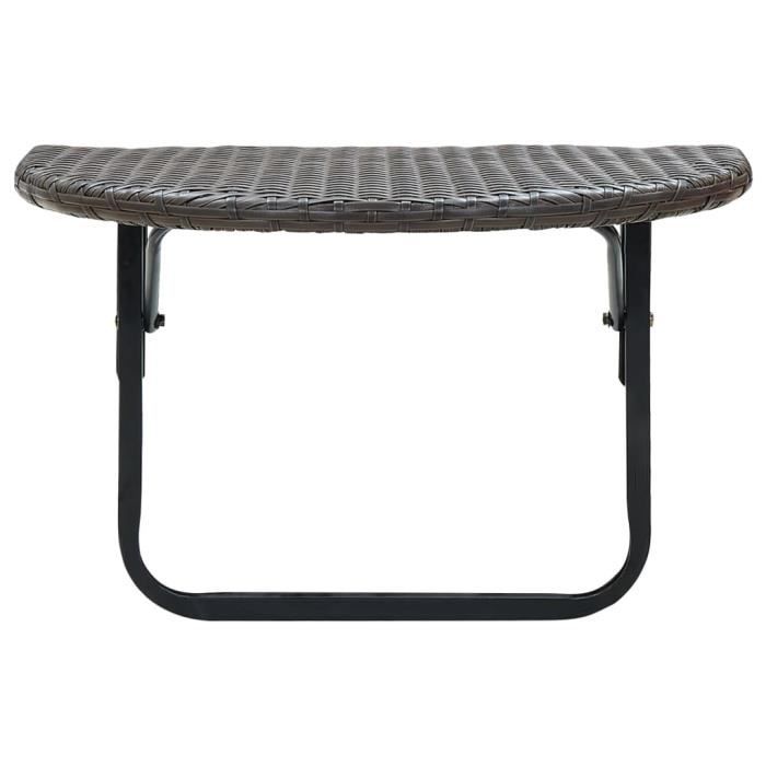table de jardin bingo - table de balcon marron 60x60x50 cm résine tressée|21397
