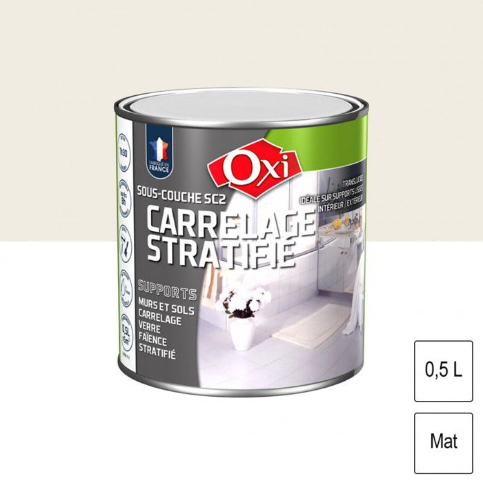 Peinture sous-couche verre et carrelage - 0.5 L