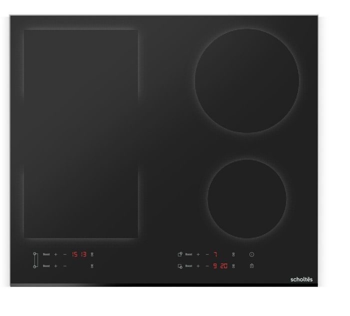 Table de cuisson à induction SCHOLTES SOTF1610B - 4 zones - 60cm - Zone flexible - Touches sensitives