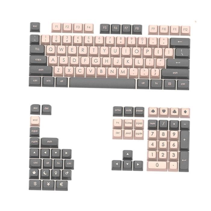 Jeu De 104 Capuchons De Touches ABS – Pour Claviers Mécaniques Cherry, Kailh, Gateron – Blanc – Rétroéclairage Compatible