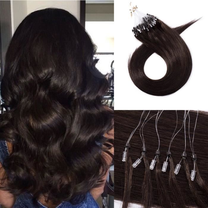 Extensions De Cheveux Easy Loop 100 à 200 Mèches En Cheveux Humains Naturels Remy - Pose à Froid
