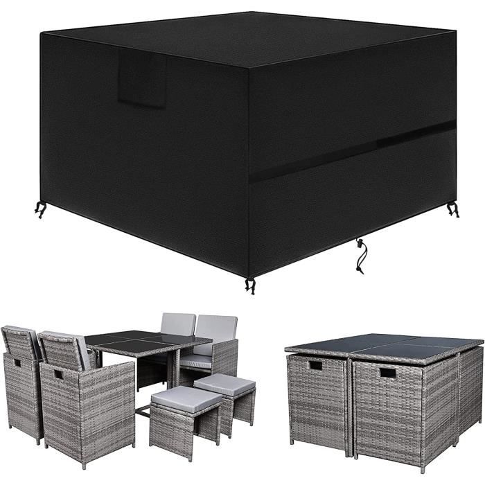 XDPBLM Housse De Protection Table De Jardin - 250x160x85cm/LxWxH Housses De Meubles D'extérieur Pour Terrasse, Jardin, Canapé, Table Basse, Chaises, Tissu Oxford 420D, Imperméable, Coupe-Vent