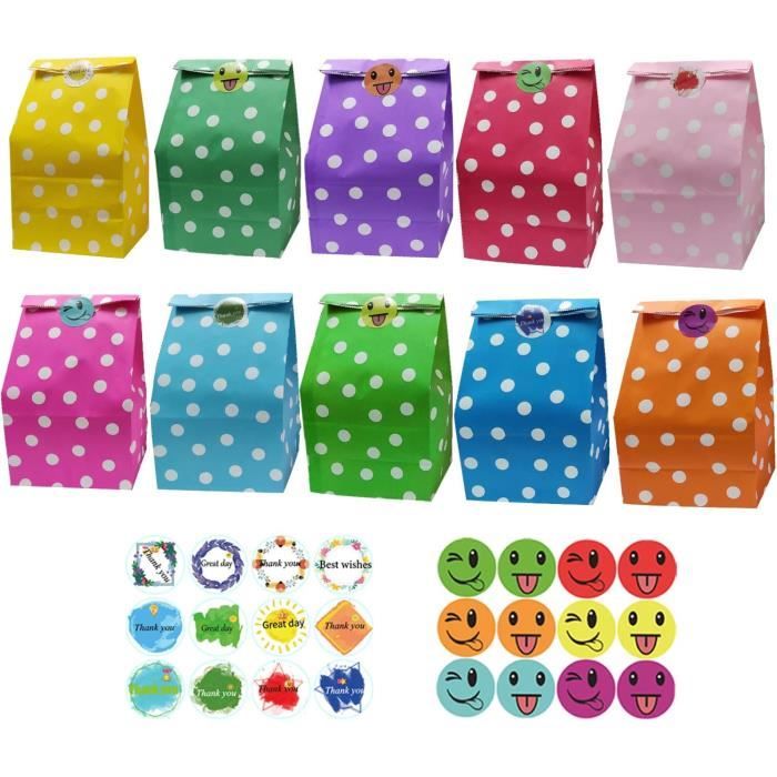 Bonton sac papier etoile multi couleurs