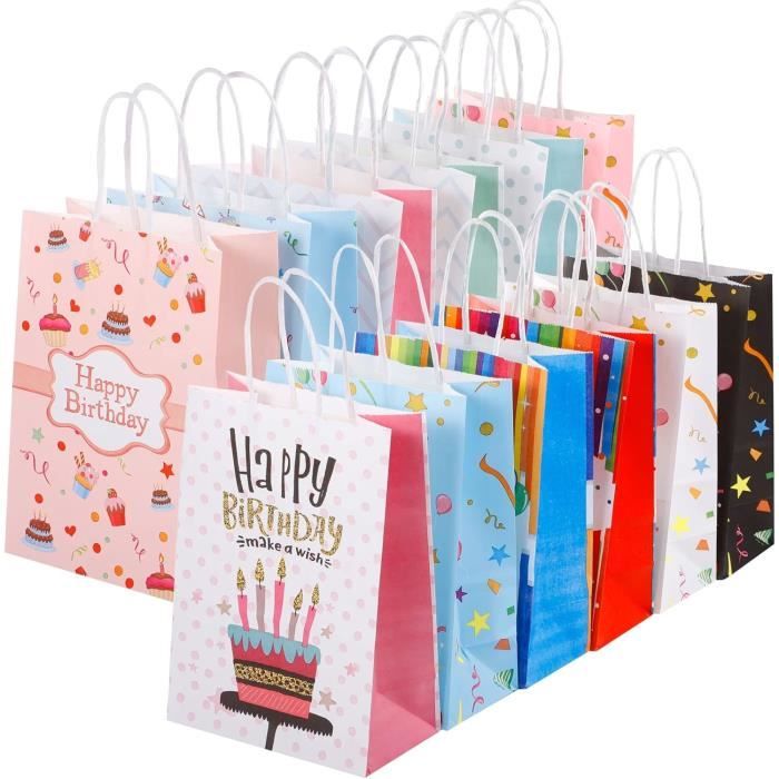 12 Pièces Sacs Cadeaux D'Anniversaire Pour Enfants, Sacs Réutilisables 12 Pièces Sacs Cadeaux D'Anniversaire Pour Enfants, Sacs Réutilisables