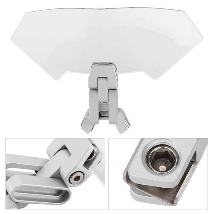 Pare-Brise Moto Déflecteur Vent 30x19x5 Cm - Clip Réglable, Transparent Gris - Pour Améliorer Protection Et Confort