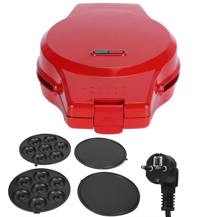 Tbest Fabricant de petit‑déjeuner Machine à Beignets à Petit Déjeuner 800W Gaufrier à Crêpes Omelette electromenager gaufrier