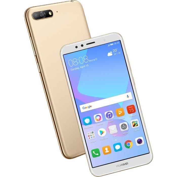 Vente Téléphone portable TIM Huawei Y6 2018, 14,5 cm (5.7"), 2 Go, 16 Go, 13 MP, Android 8.0, Or pas cher Vente Téléphone portable TIM Huawei Y6 2018, 14,5 cm (5.7"), 2 Go, 16 Go, 13 MP, Android 8.0, Or pas cher