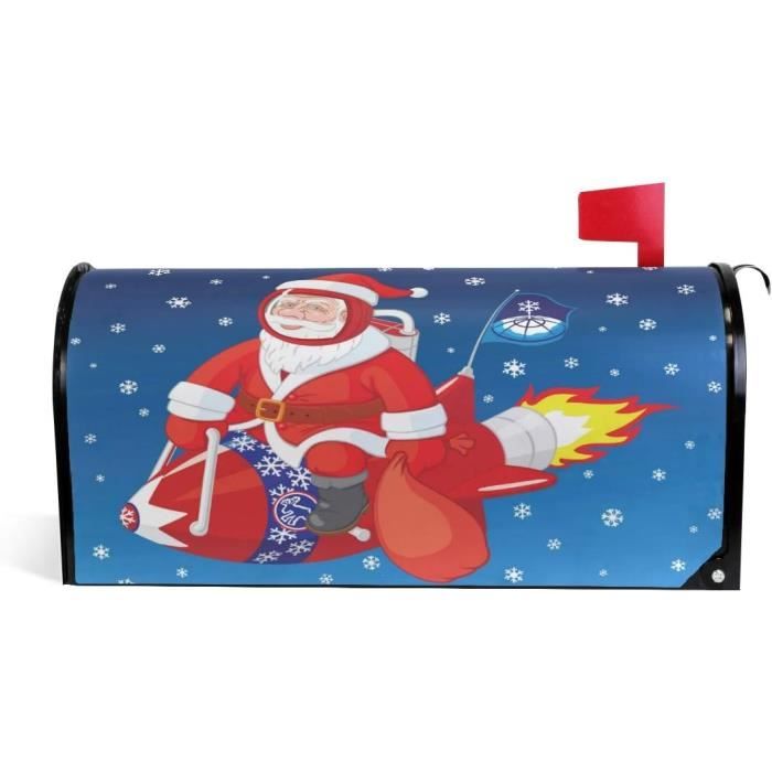 Housse De Boîte Aux Lettres Magnétique Noël - 21x18 Cm - Motif élan/cerf
