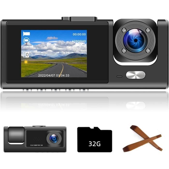 Dashcam Voiture 1080P HD Avant Arrière WiFi - Mini Caméra Embarquée Avec Application Et Enregistrement En Boucle