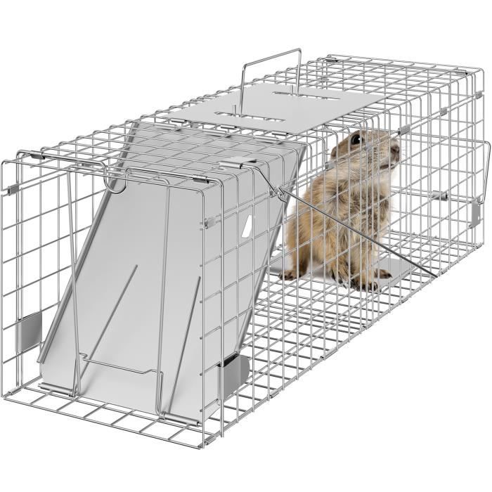 Meilleurs prix pour Piège pour Animaux Vivants-VEVOR-610x203x203 mm Cage Trappe Chat Pliable Fil Fer Galvanisé Sans Cruauté-pour Lapins,Ratons Laveurs