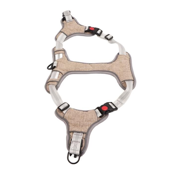 Comparer les prix de VGEBY harnais de gilet pour animaux de compagnie VGEBY harnais réfléchissant pour chien VGEBY harnais animalerie collier Marron L