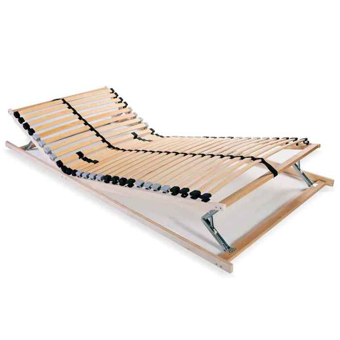 vidaXL Sommier à lattes sans matelas avec 28 lattes 7 zones 80x200 cm 246456
