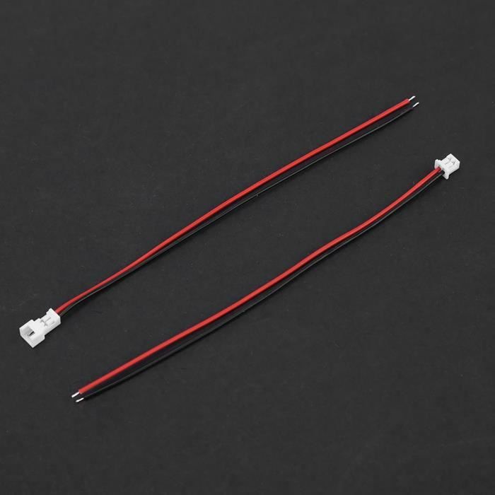 Lot De 20 Micro Connecteurs JST 6 Broches 2,0 PH – Câble Silicone 28AWG 15 Cm + Prise Femelle – Pour Modélisme, RC, électronique