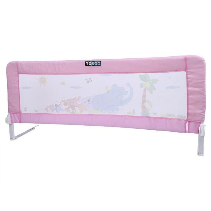 1 5m Barriere De Lit De Enfant Protection De Securite Barriere Anti Chute De Lit Rose Timesquare Cdiscount Puericulture Eveil Bebe