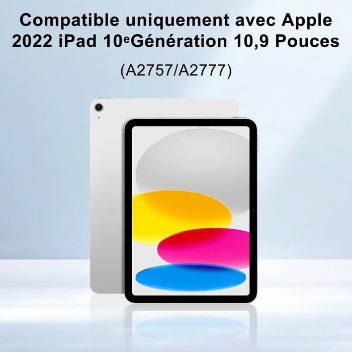 Coque Clavier Bluetooth Pour IPad 11e/10e Génération – AZERTY, Détachable, Avec Porte-crayon Et Autonomie Longue Durée