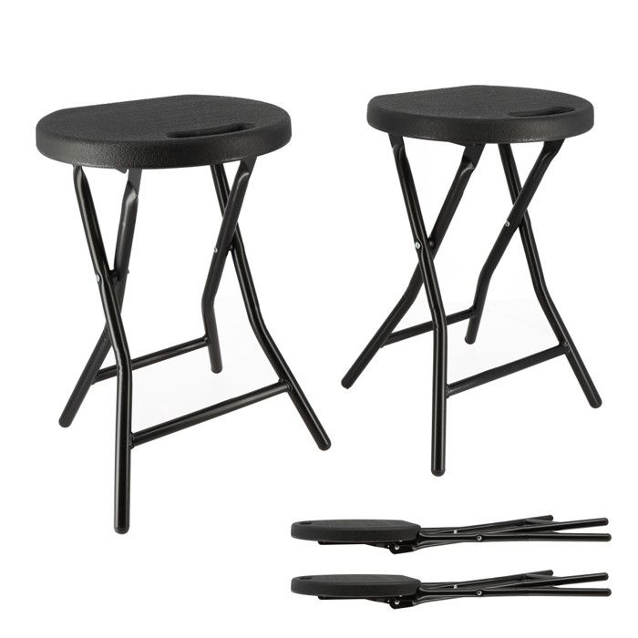 Siège Outdoor Portable 180kg Lot De 2 Tabourets Camping FUNDANGO - Pliables 46cm - 180kg - Avec Sac Transport Tabouret Pliable Siège Outdoor Portable 180kg Lot De 2 Tabourets Camping FUNDANGO - Pliables 46cm - 180kg - Avec Sac Transport Tabouret Pliable