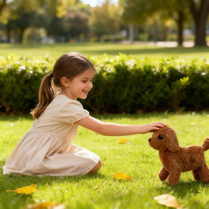 Chien Robot Interactif Chiot Robot Réaliste Real Puppy 2025 - Marche, Aboie, Remue La Queue
