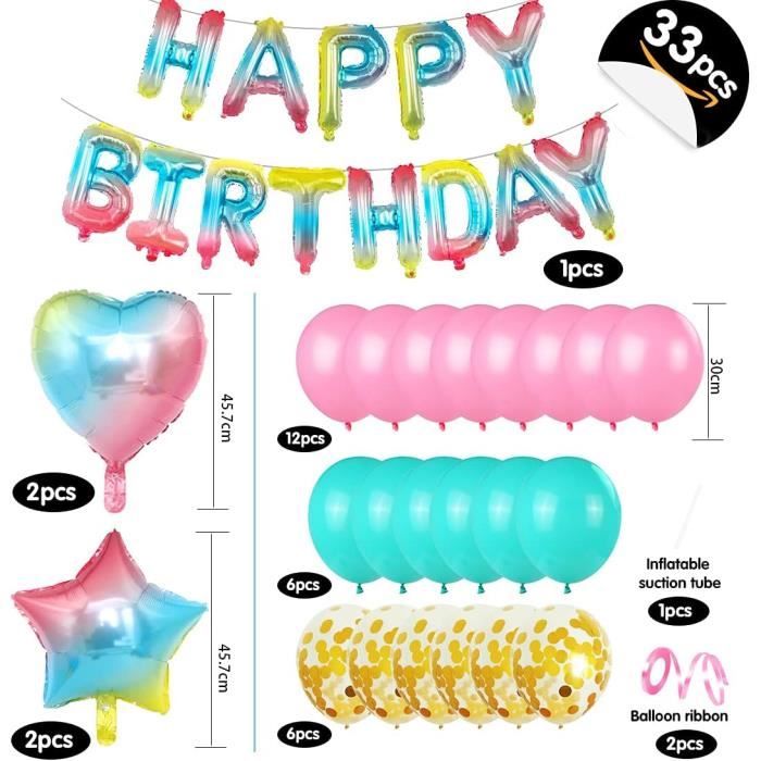 Ballon confettis chiffre 10