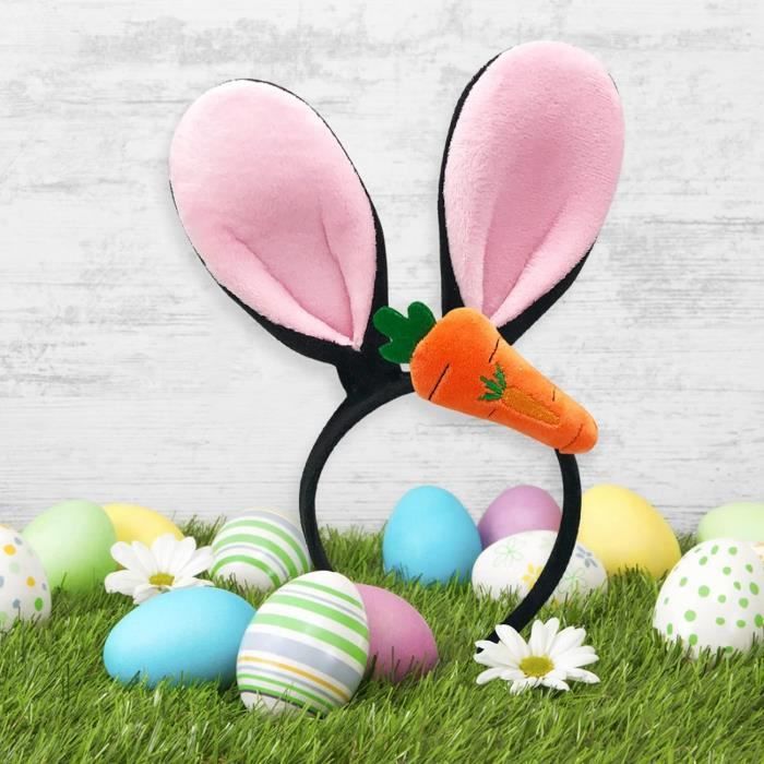 Pâques adulte enfants bandeau lapin oreille bandeau bandeau cheveux accessoires Rose Rose