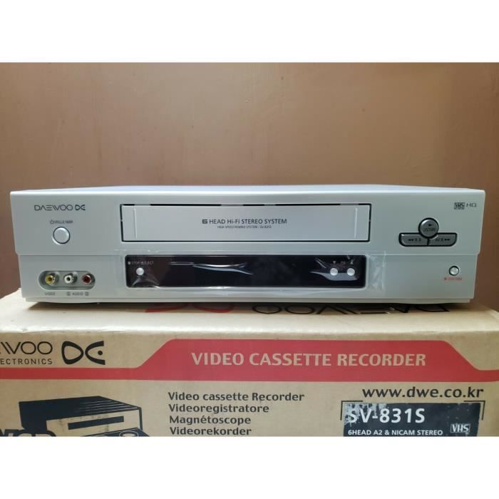 MAGNETOSCOPE DAEWOO SV-831S LECTEUR ENREGISTREUR CASSETTE K7 VIDEO VHS VCR  NEUF - Cdiscount TV Son Photo