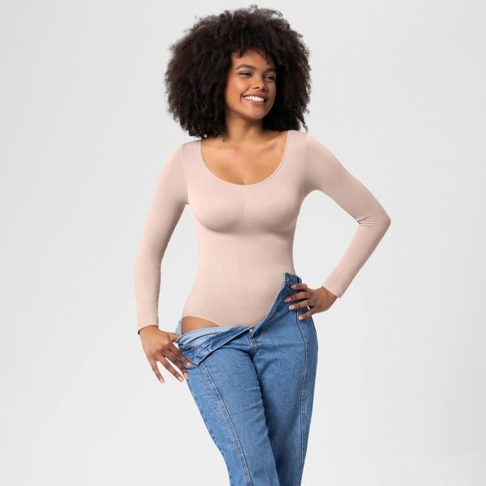 Body Gainant Svanco Manches Longues - Shapewear Ventre Plat Et Sculptant