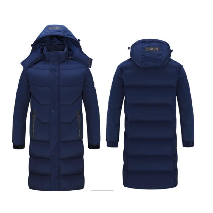 Funmoon Doudoune Homme hiver longues et a capuche Doudoune Hommes slim de Marque Vetement Masculin Bleu Cdiscount Pret a Porter