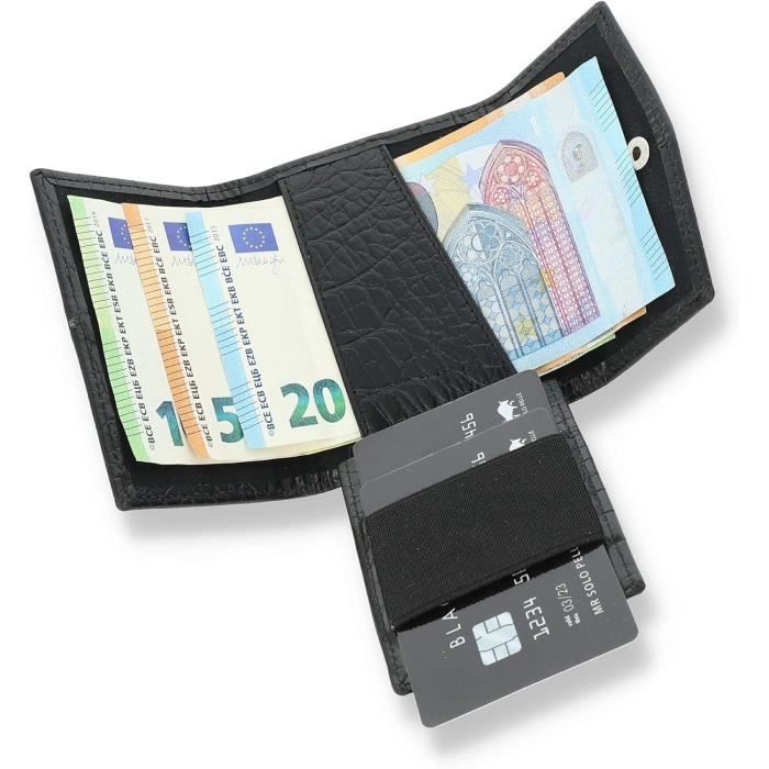 Portefeuille Fin Avec Compartiment À Monnaie, Mini Portefeuille Pour Femme,De Nombreux