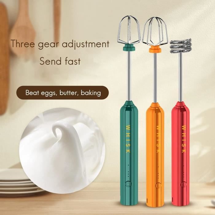 La couleur verte Mélangeur à lait électrique sans fil, Rechargeable par