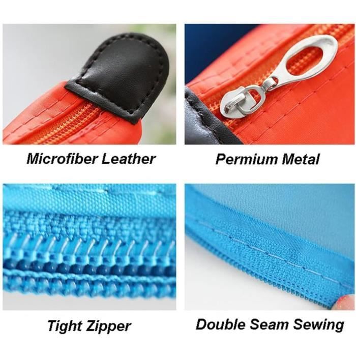 SJBAUTYO Lot De 8 Petites Trousses Femme Imperméables - Sacs De Toilette Nylon Avec Fermeture Éclair