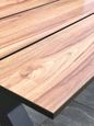 Table de jardin avec bancs VANCOUVER (150x164 cm) en aluminium et HPL effet bois - GRIS ANTHRACITE-2