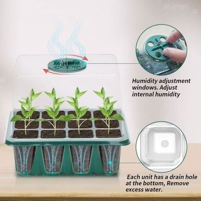 Mini Serre Flintronic - Kit 5 Plateaux 60 Cellules Avec Dômes - Pour Semis Intérieur Et Germination