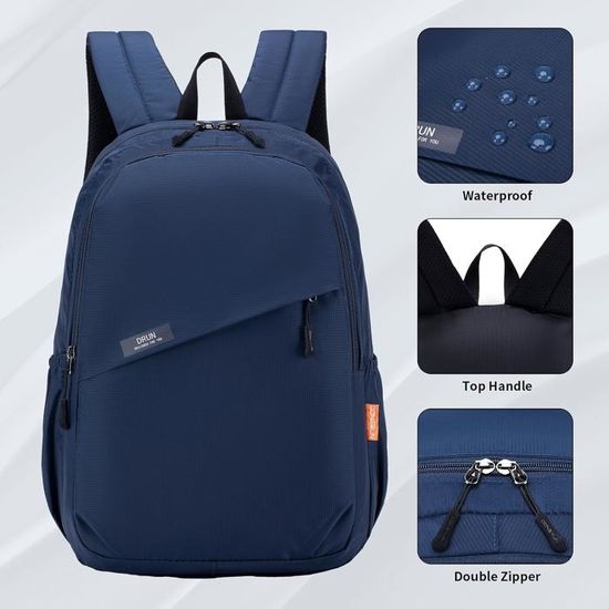 SUCIKORIO Sac à Dos 40x30x10cm Cabine Avion - Imperméable, Compartiment Ordinateur 14", Voyage