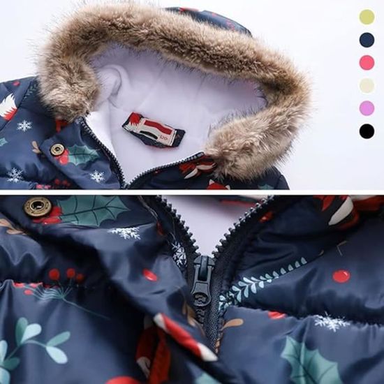 Doudoune Sans Manches Enfant - Veste Polaire Capuche - Hiver Chaud Garçon Fille - Blouson Zippé Fourrure