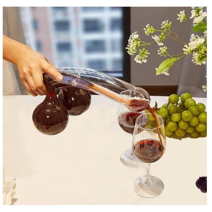 Carafe à Décanter Vin Whisky Drôle Fantaisie - Récipient Verre Original Pour Vin Rouge Et Spiritueux