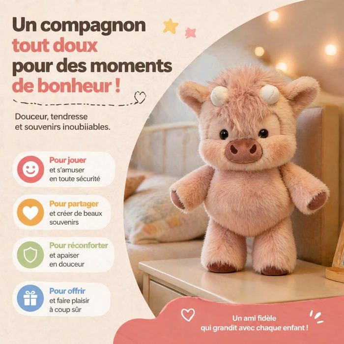 Grosse Vache Qui Court – Peluche Rigolote 45 Cm, Anti-stress, Déco De Chambre Et Cadeau Pour Tous âges