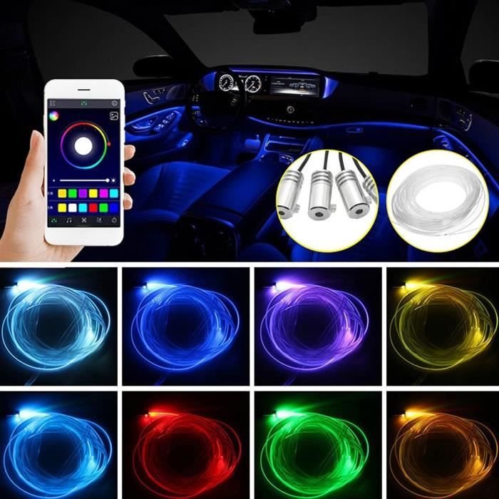 Éclairage intérieur à LED pour voiture, Bande de LED Musique Multicolore  pour Auto, Commande Vocale APP Contrôle Lumières Déco[619] - Cdiscount  Maison