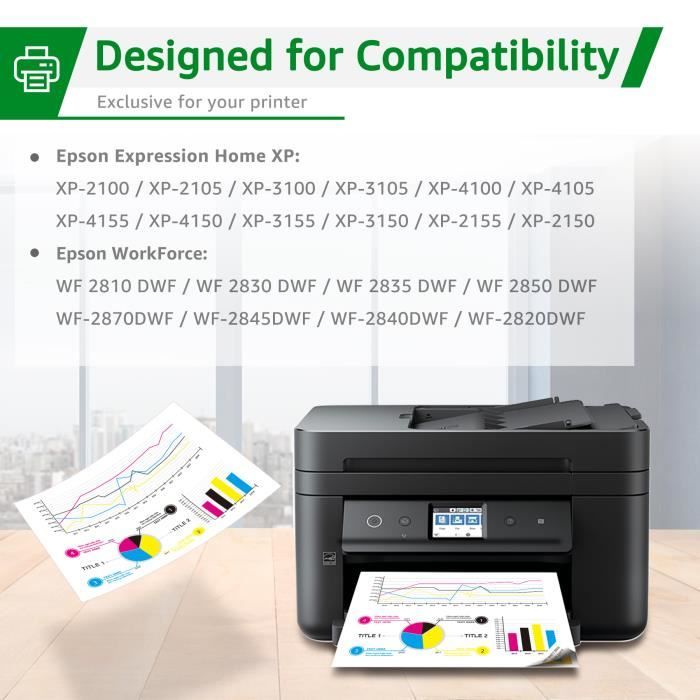 Cartouches d'encre Epson 603 603XL compatible pour imprimante Epson  Expression Home XP-3100 XP-3105 XP-4100 XP-4105 XP2100 XP2105 - Cdiscount  Informatique