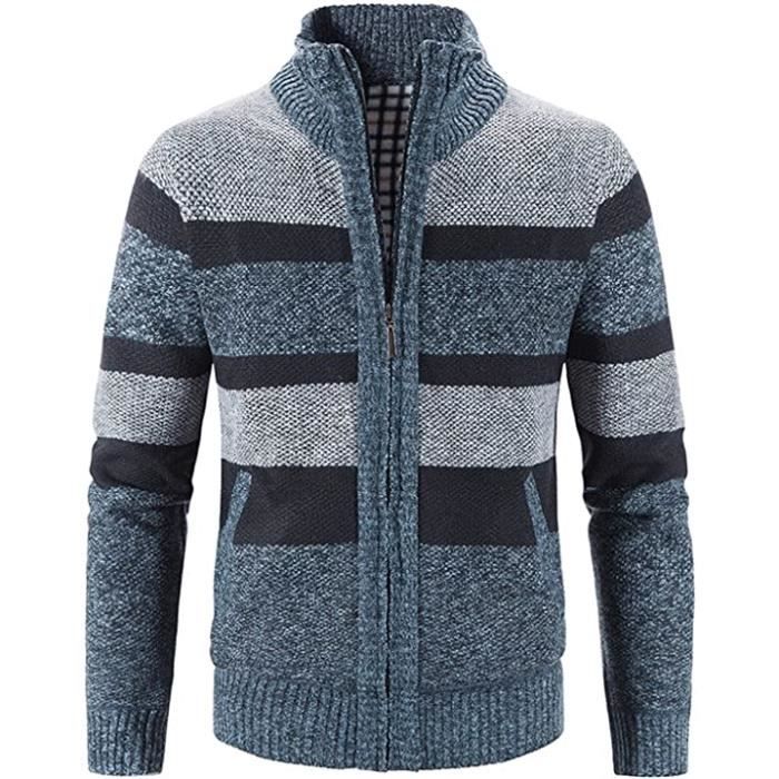 Cardigan Garçon Haloumoning - Col Châle, Grosse Maille, 100% Acrylique Pour Automne/Hiver