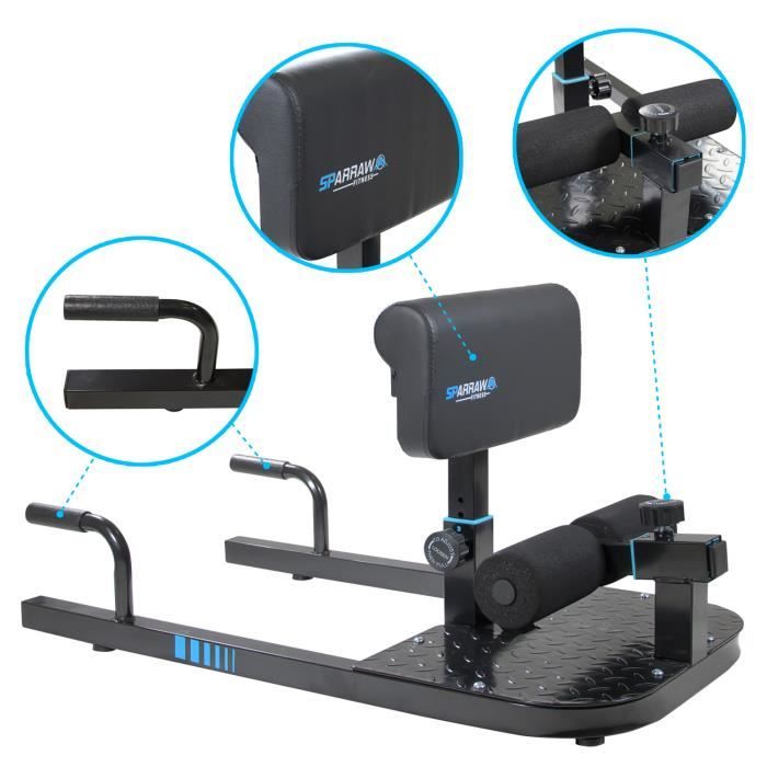 Squat Machine CITIUS SPARRAW – Appareil Multifonction, Dossier Réglable (45-56,5 Cm), Charge Max 120 Kg – Squats, Fentes, Abdos