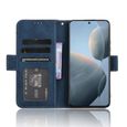 Etui pour Xiaomi Poco X6 Pro 6.67",Housse téléphone en Cuir de Portefeuille Magnétique Flip cas , 5 Fentes pour Cartes, Bleu YABNME-3