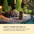 Fontaine de jardin - Blumfeldt Stonehenge - Cascade - Éclairage LED - Batterie Lithium Ion - Marron-3